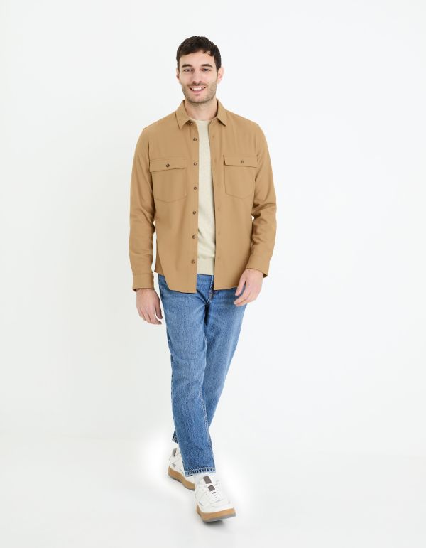 Pull col rond 100% coton - naturel