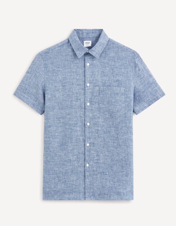 Chemise regular 100% lin - chambray