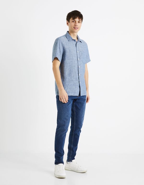 Chemise regular 100% lin - chambray