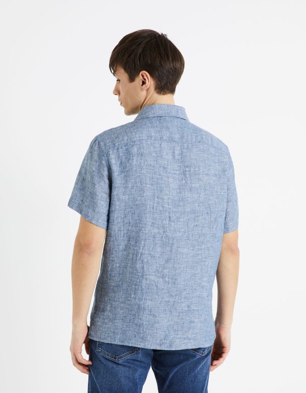 Chemise regular 100% lin - chambray
