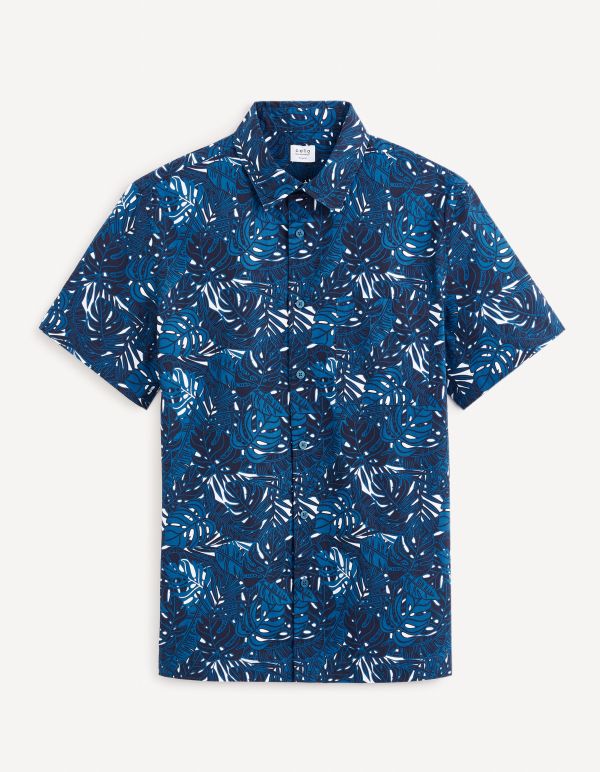 Chemise regular 100% coton - marine