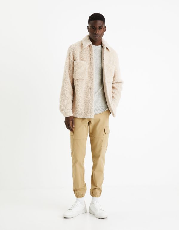 Pantalon slim cargo - marron