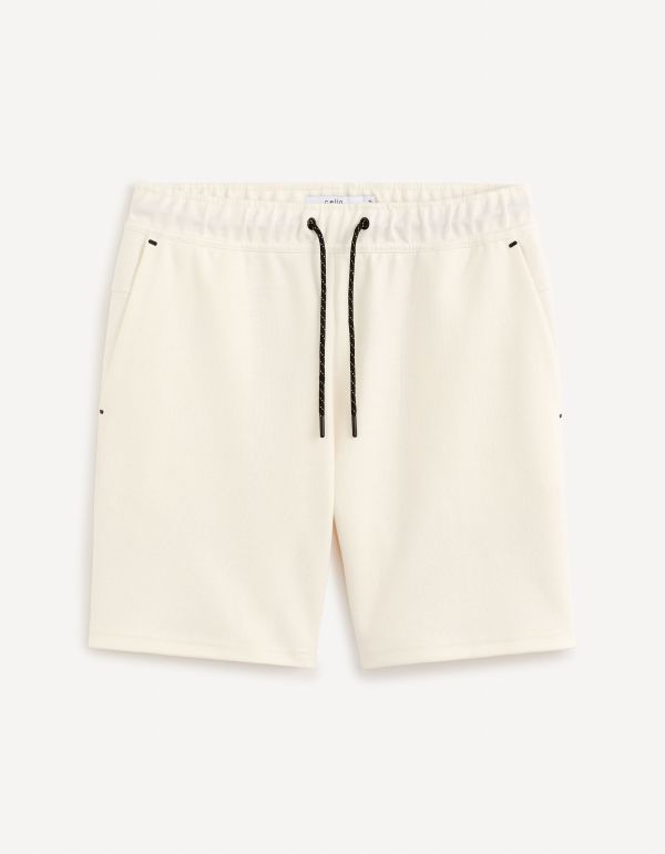 Bermuda avec ceinture à cordon - beige