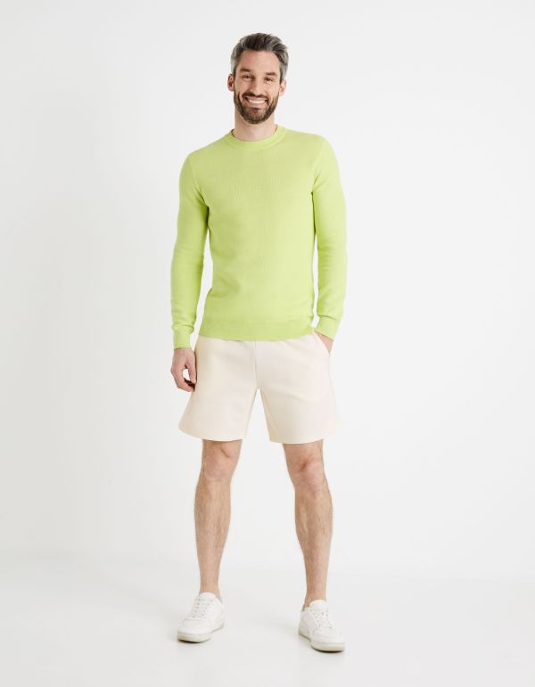 Bermuda avec ceinture à cordon - beige