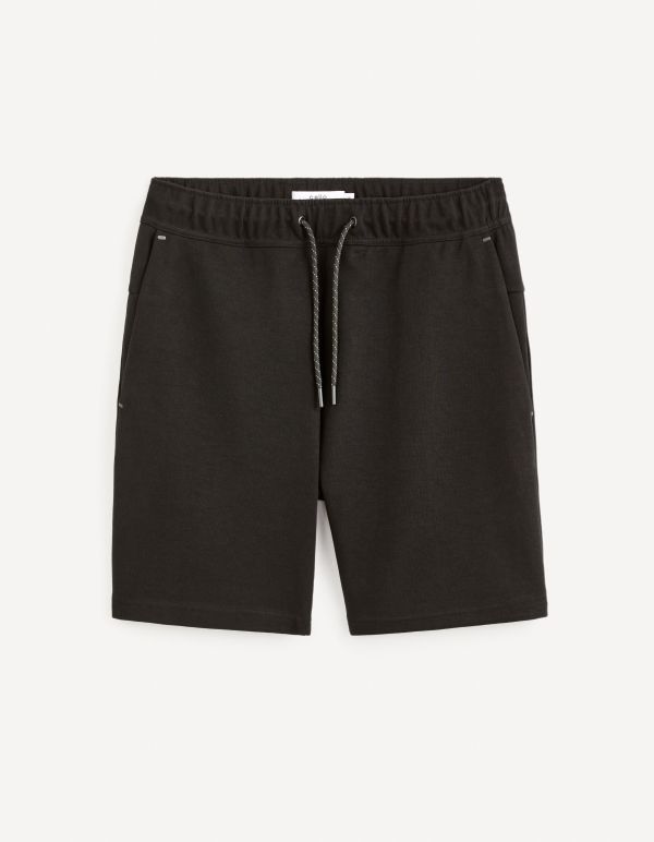 Bermuda avec ceinture à cordon - noir