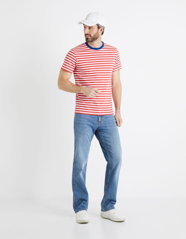 T-shirt col rond 100% coton - rouge