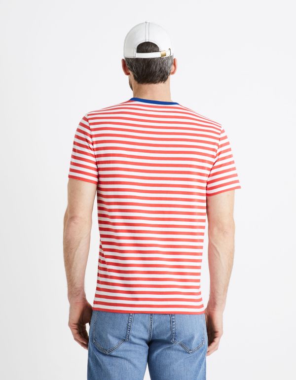 T-shirt col rond 100% coton - rouge