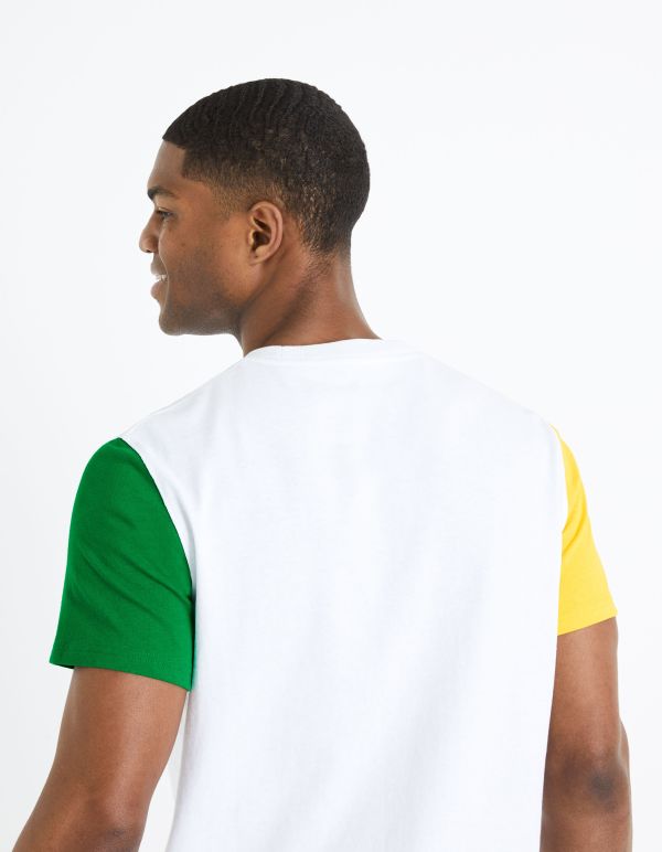 T-shirt col rond 100% coton - blanc