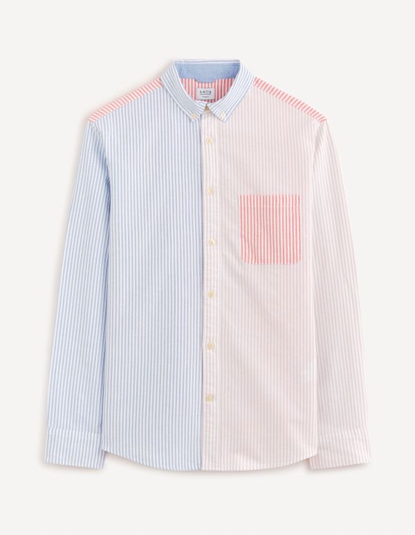 Chemise regular 100% coton - bleu ciel