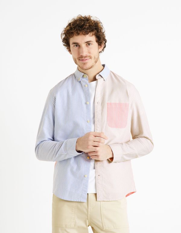 Chemise regular 100% coton - bleu ciel