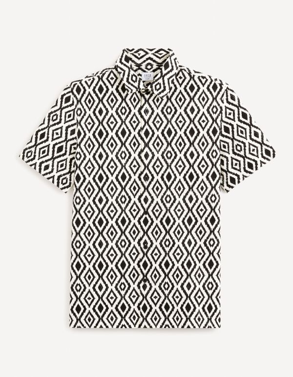 Chemise regular 100% coton - noir