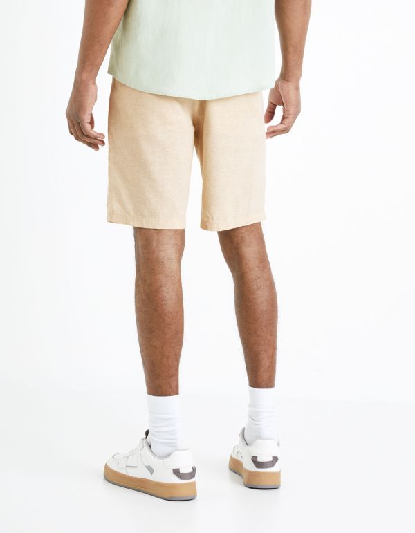 Bermuda en lin coton - naturel