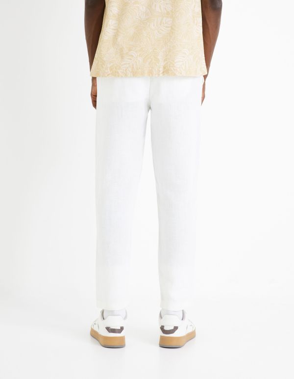 Pantalon 24h 100% lin - blanc