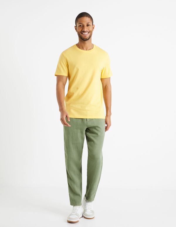 Pantalon 24h 100% lin - olive