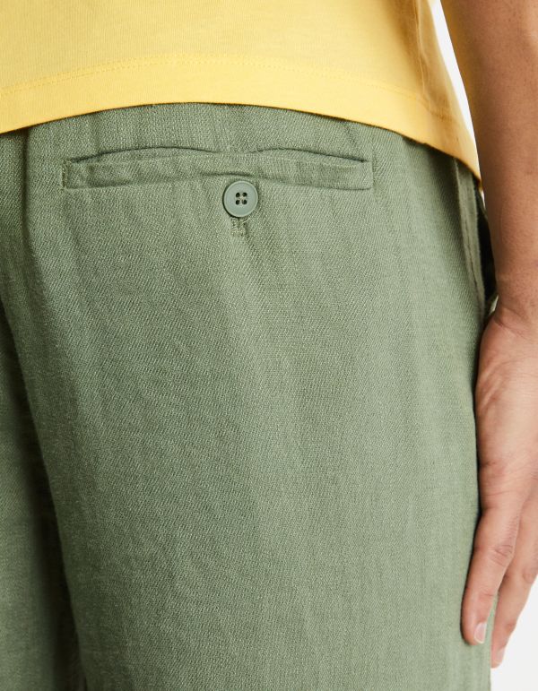 Pantalon 24h 100% lin - olive