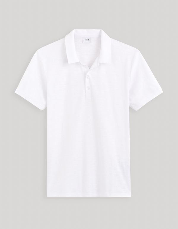 Polo jersey 100% coton - blanc