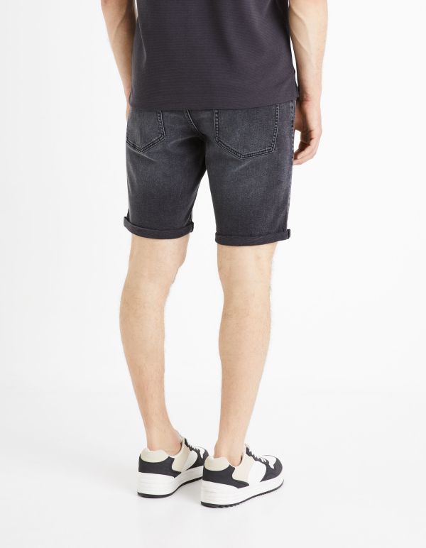 Bermuda en jean - noir