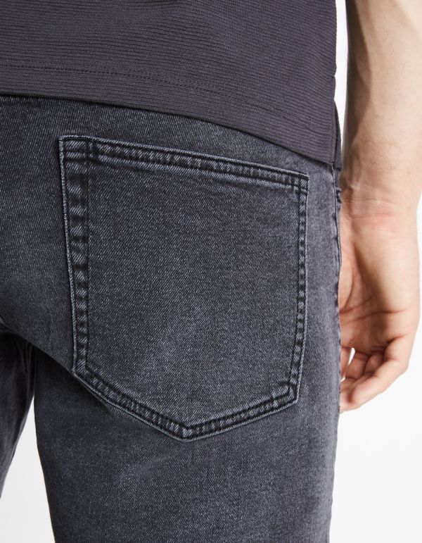 Bermuda en jean - noir