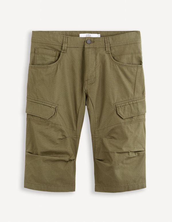 Short cargo 100% coton - kaki