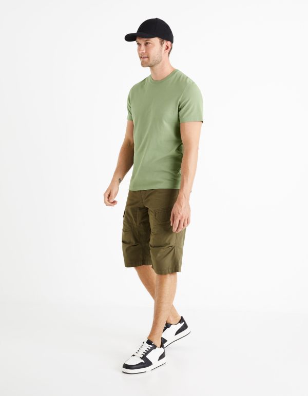 Short cargo 100% coton - kaki