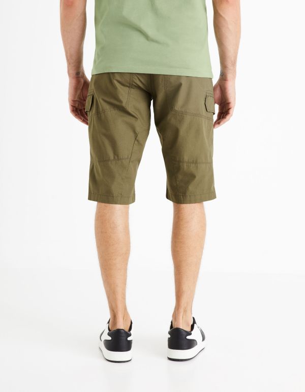 Short cargo 100% coton - kaki