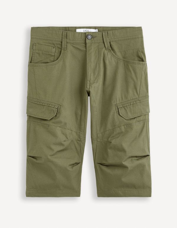 Short cargo 100% coton - kaki