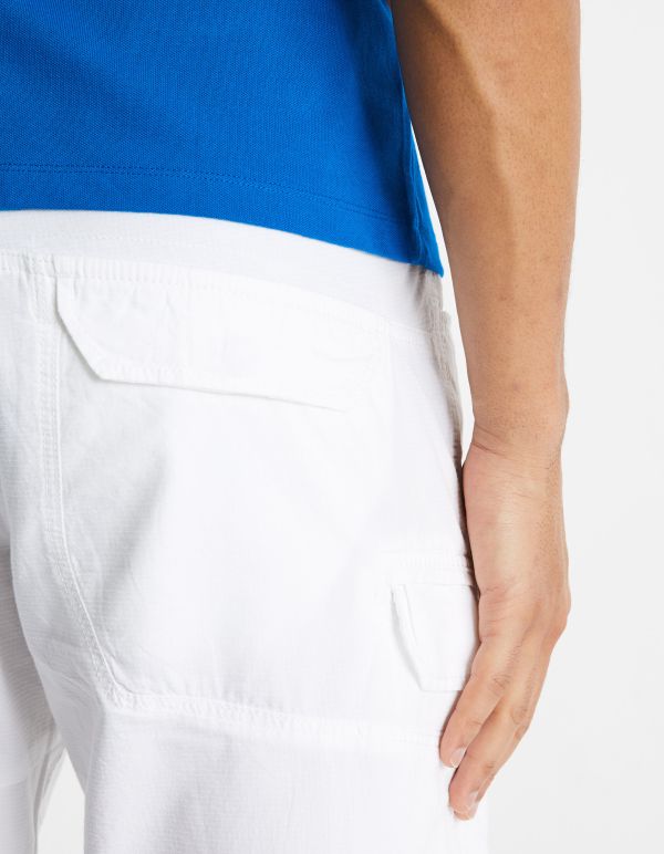 Short cargo 100% coton - blanc