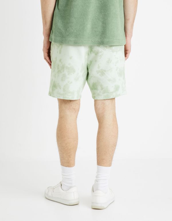 Bermuda tye & dye 100% coton - menthe
