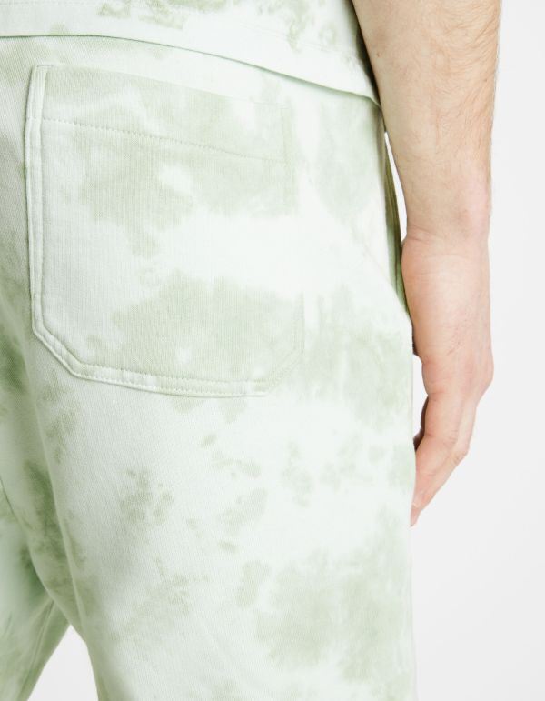 Bermuda tye & dye 100% coton - menthe