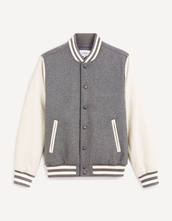 Blouson teddy - gris