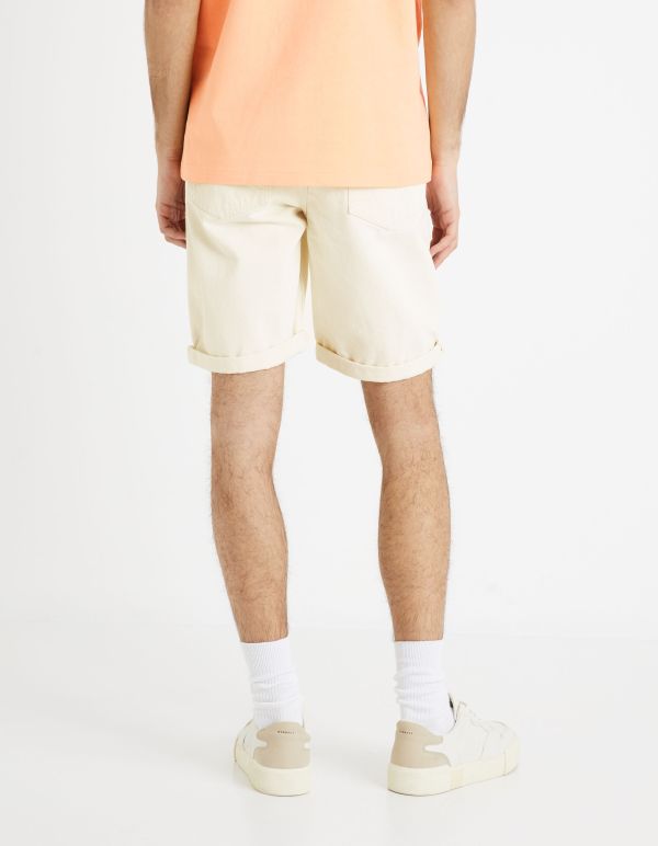 Bermuda en jean - écru