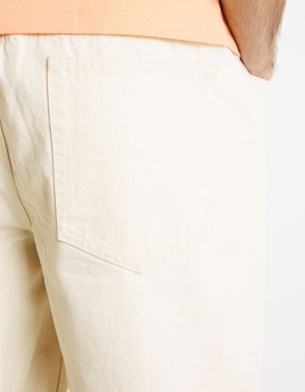 Bermuda en jean - écru