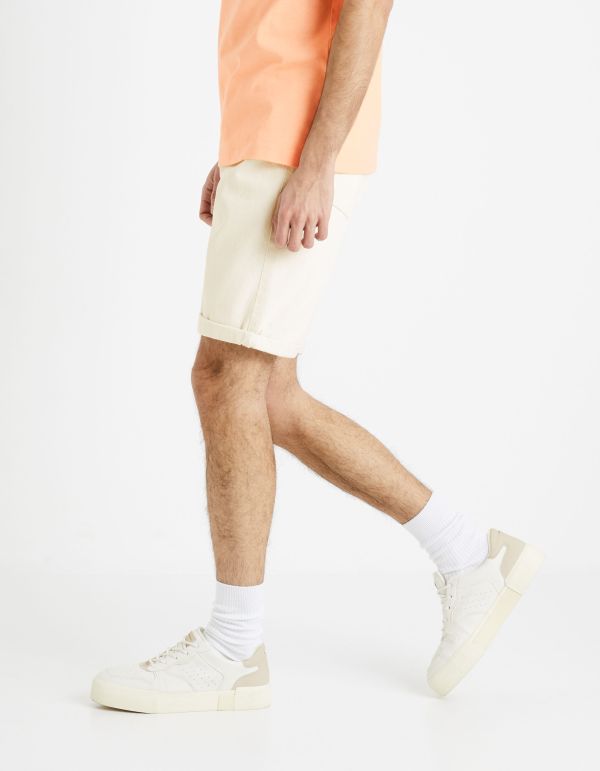 Bermuda en jean - écru