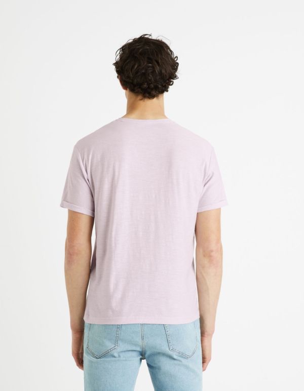 T-shirt col rond 100% coton - violet