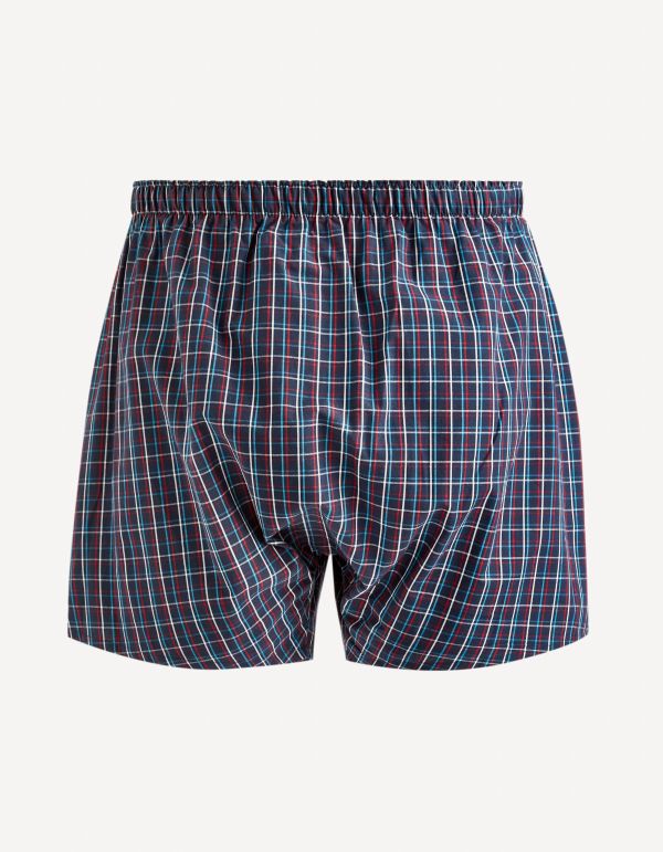 Caleçon 100% coton - bleu