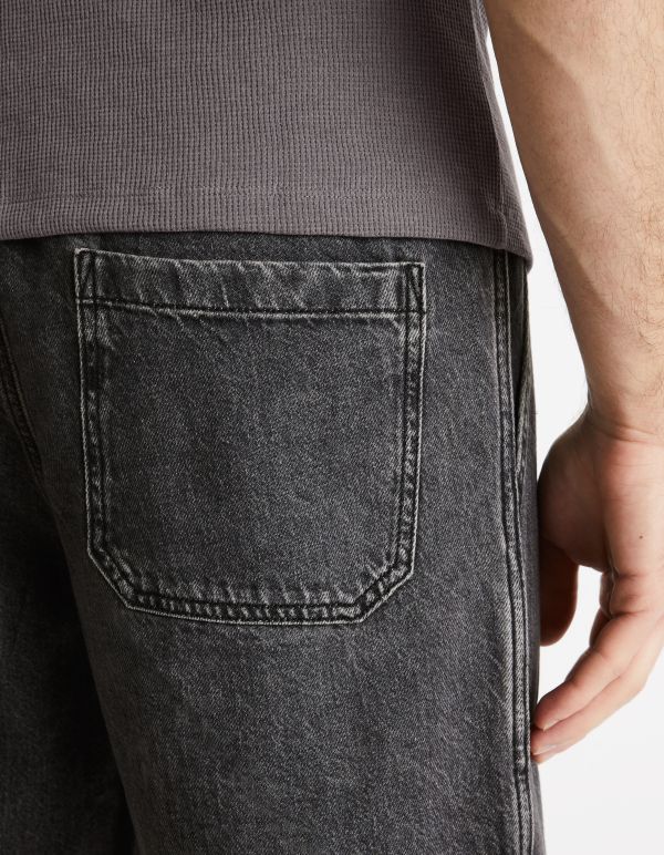 Bermuda en jean - noir