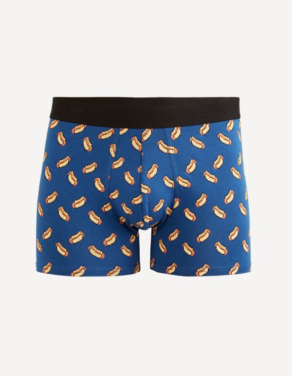 Boxer en coton stretch - bleu