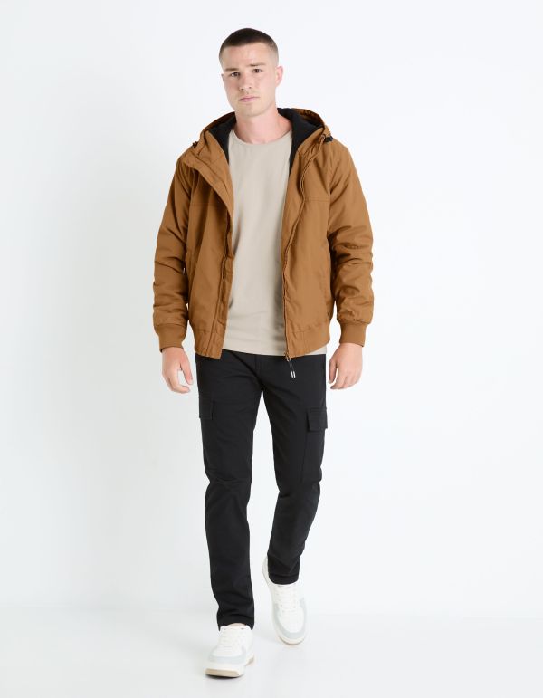 Blouson à capuche - camel