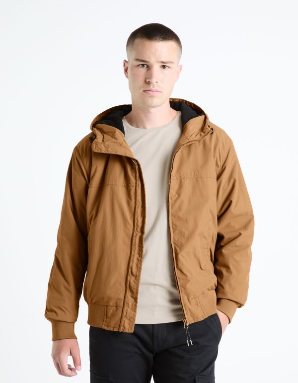 Blouson à capuche - camel