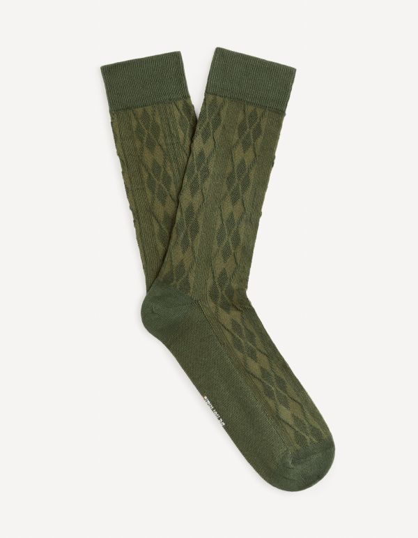 Chaussettes hautes coton - vert