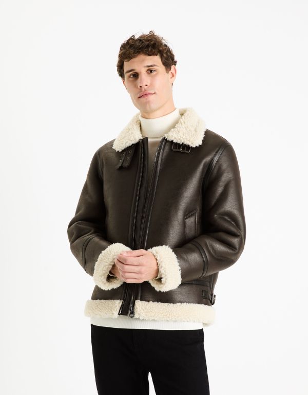 Bombardier doublé sherpa - marron