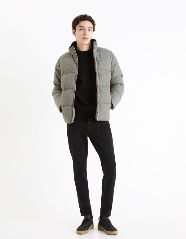 Doudoune chaude manches amovibles - gris