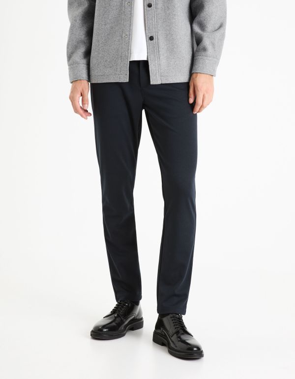 Pantalon chino en maille - marine