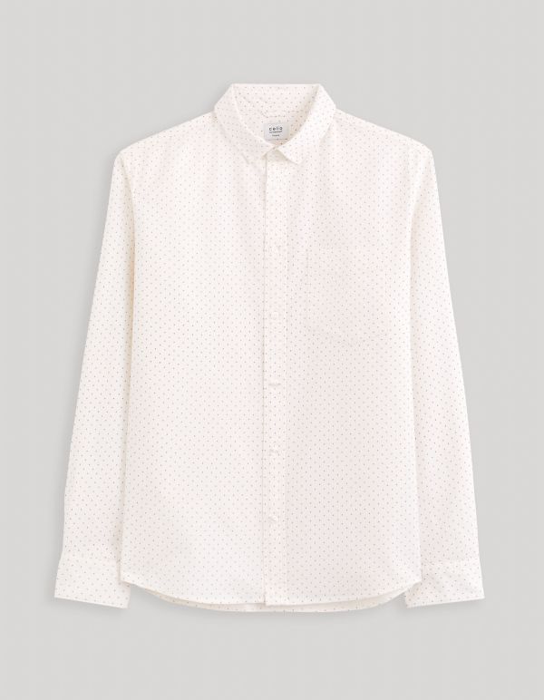 Chemise regular 100% coton - blanc
