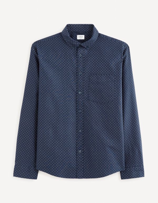 Chemise regular 100% coton - marine