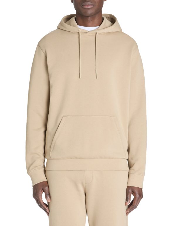 Sweat regular capuche 100% coton - beige