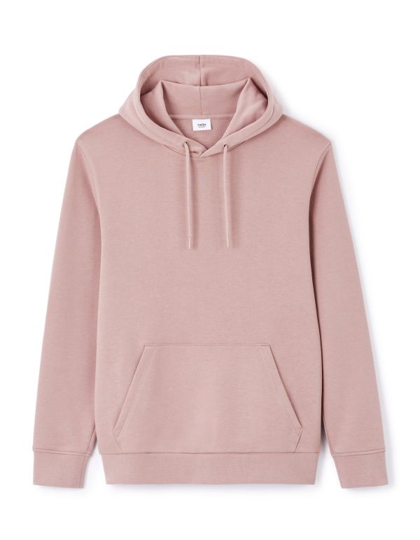 Sweat regular capuche 100% coton - violet