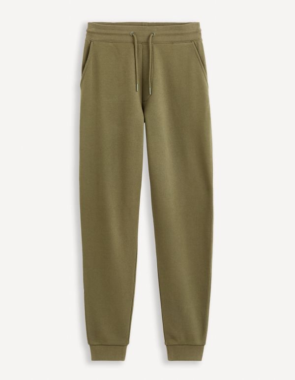 Pantalon de jogging 100% coton - kaki