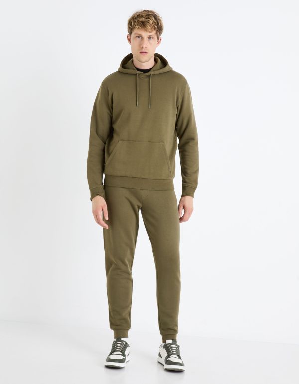 Pantalon de jogging 100% coton - kaki