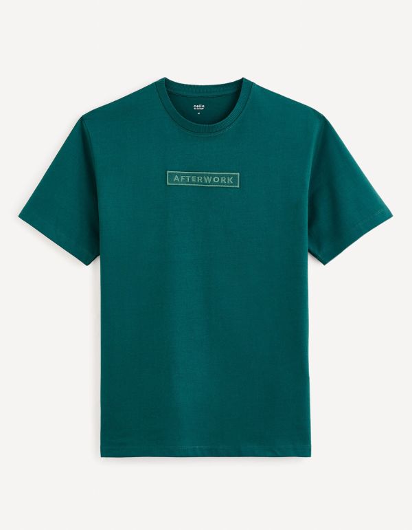 T-shirt col rond 100% coton - vert